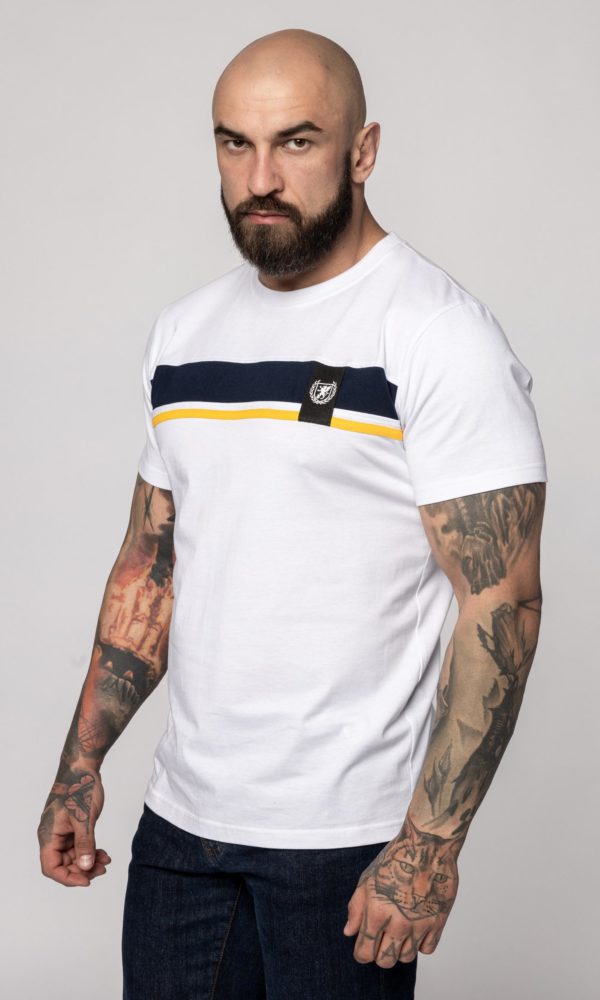 T-shirt "Club" White Navy Yellow