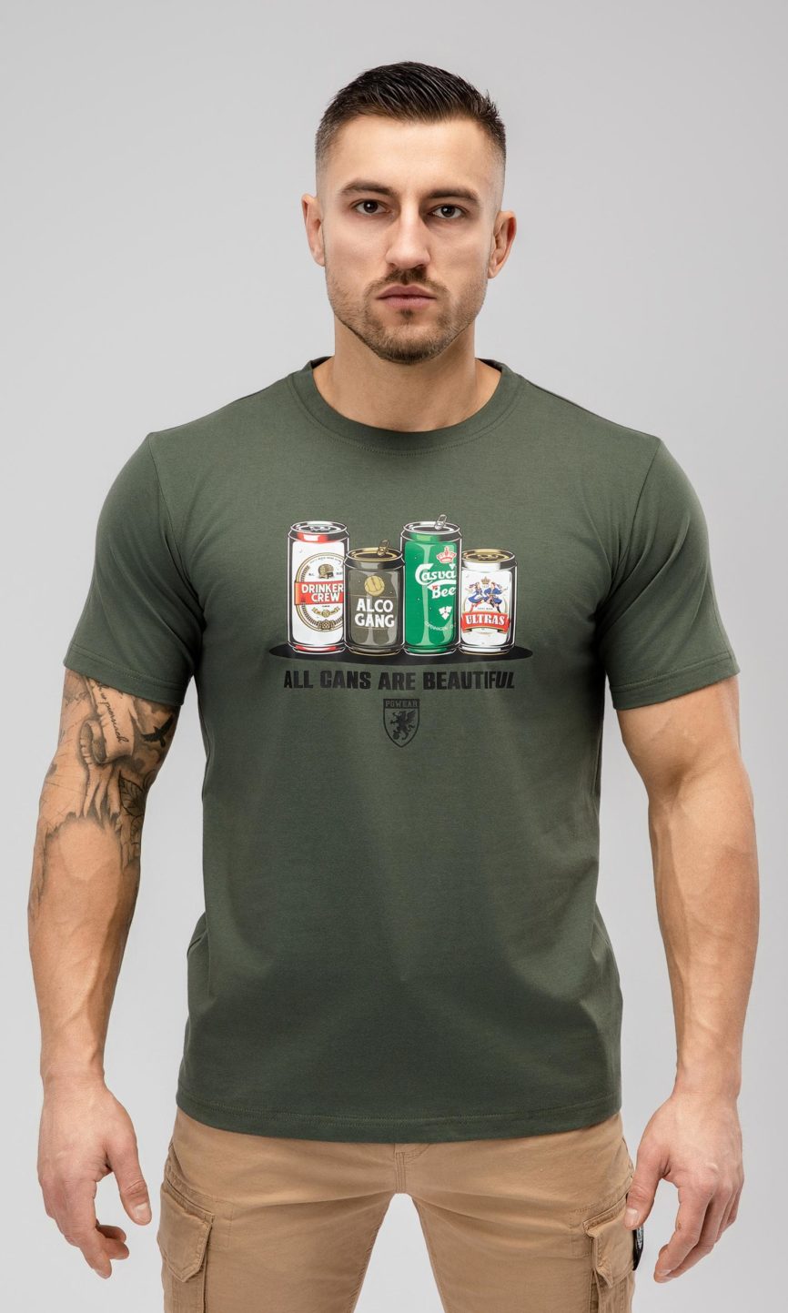 T-shirt "Cans" Olive