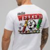 T-shirt "Hello weekend" White