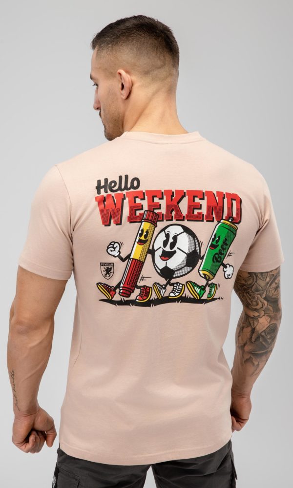 T-shirt "Hello weekend" Sand