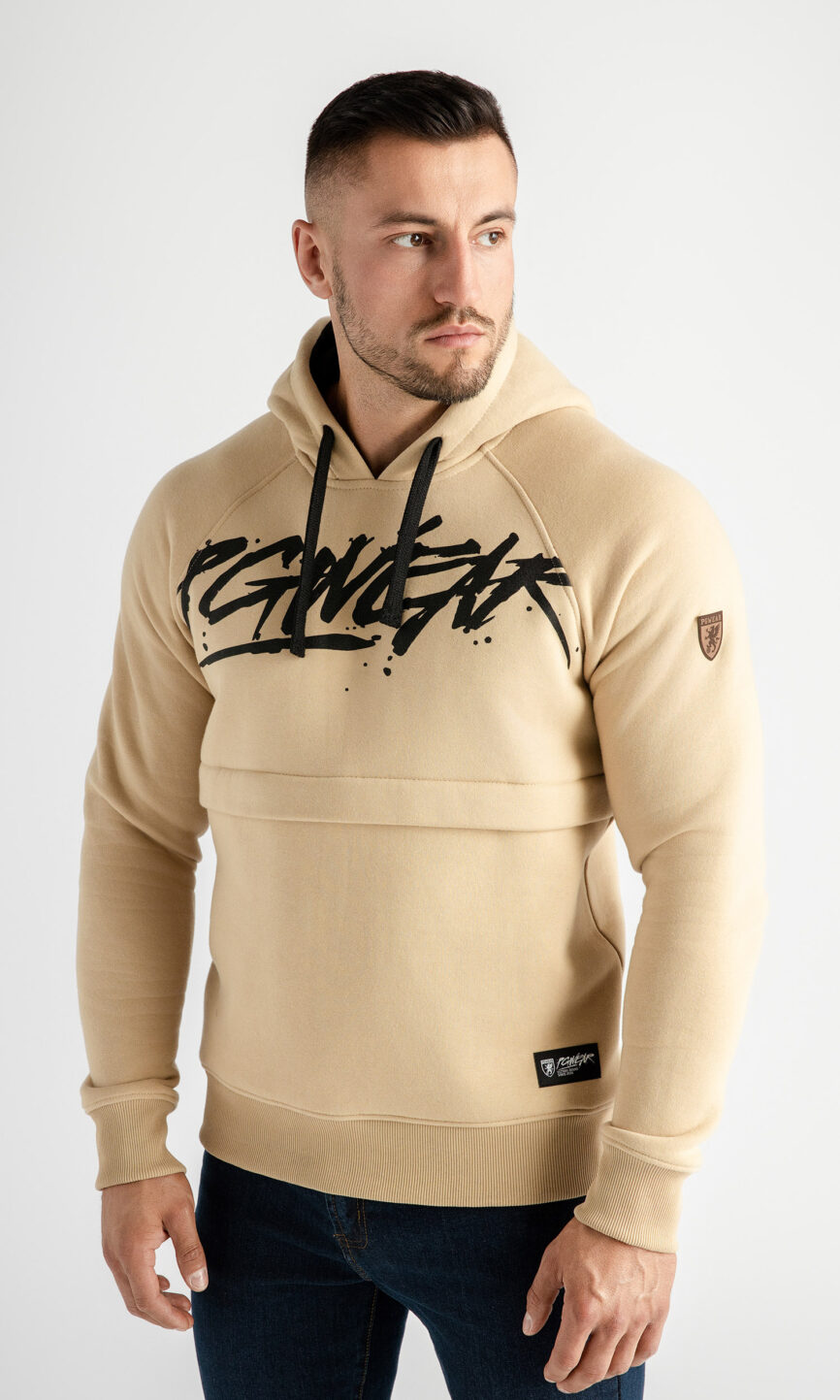 Full Face Hoodie "Explosion" Beige